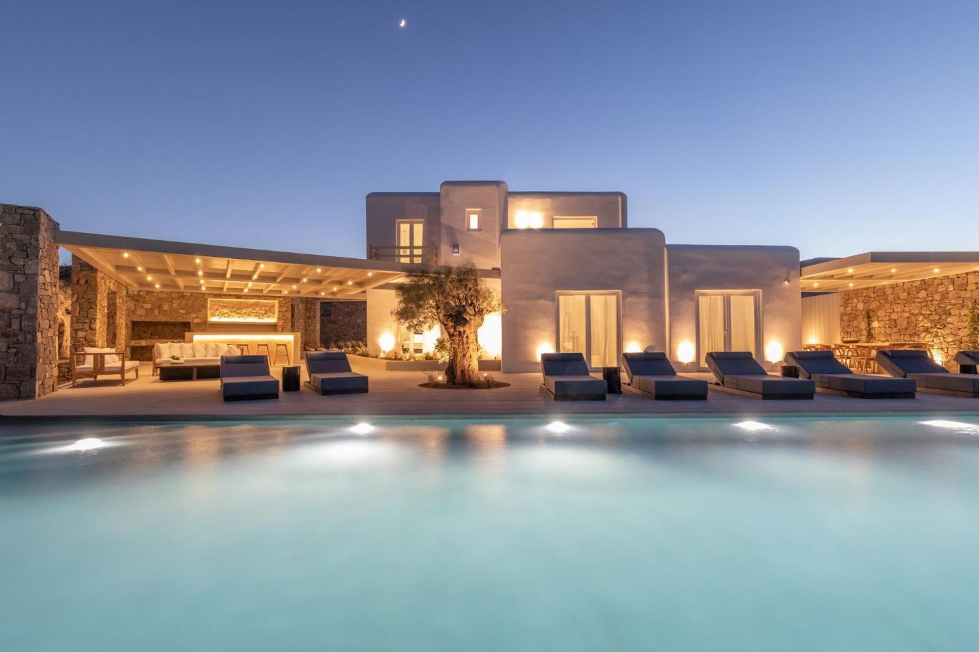 Blue Eye Grand Villa Mykonos Kalafati Exteriör bild