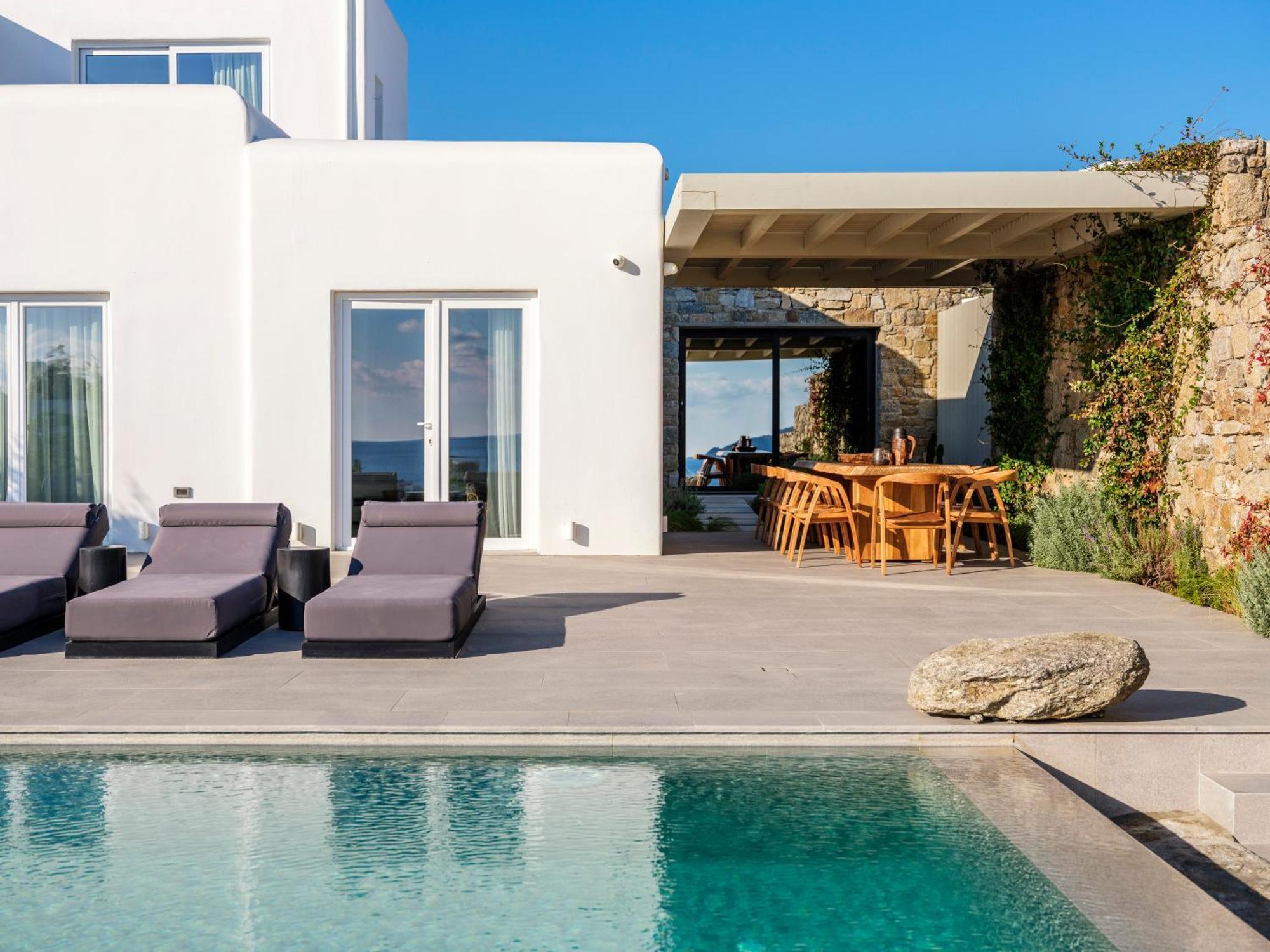 Blue Eye Grand Villa Mykonos Kalafati Exteriör bild