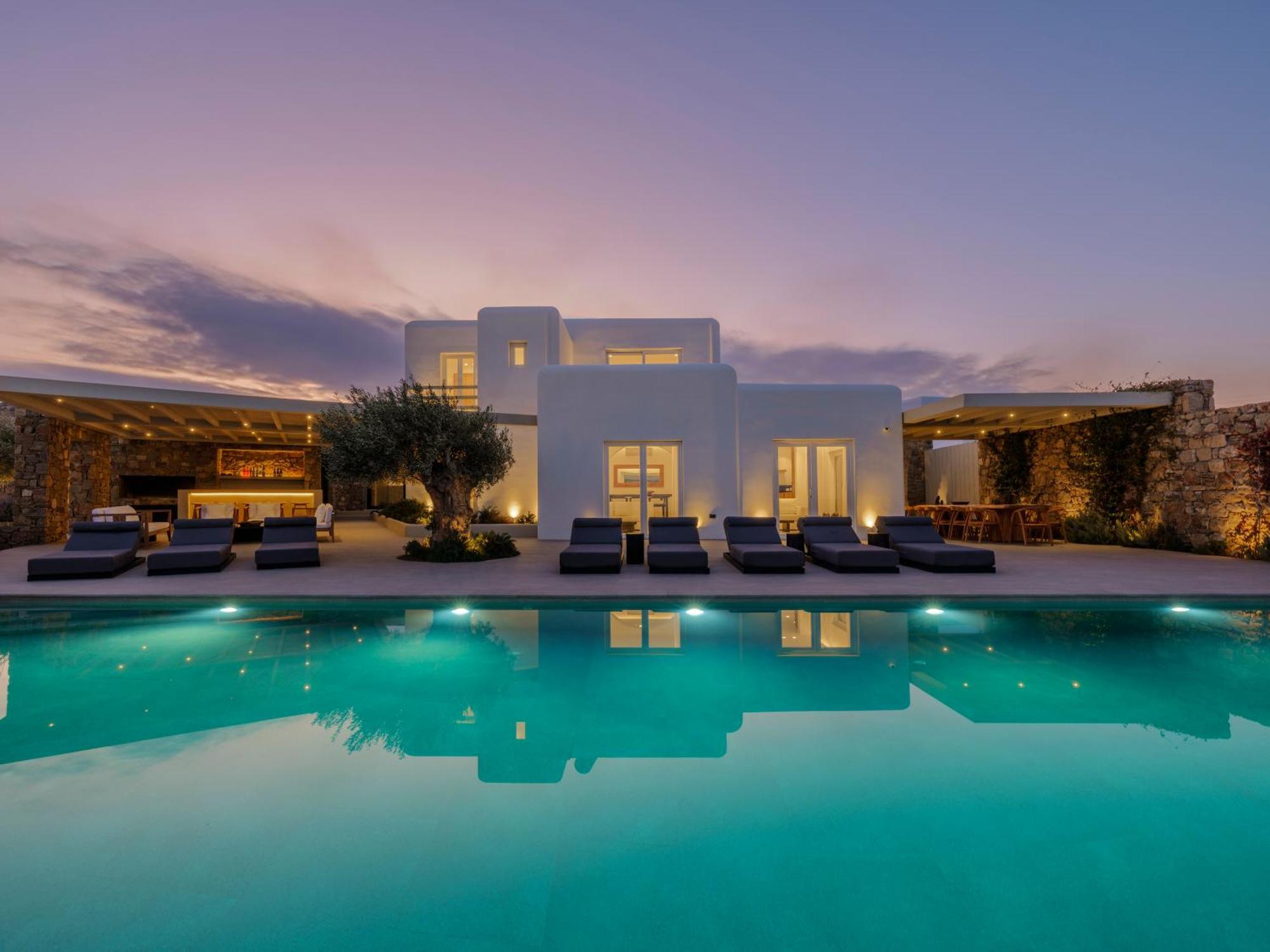 Blue Eye Grand Villa Mykonos Kalafati Exteriör bild
