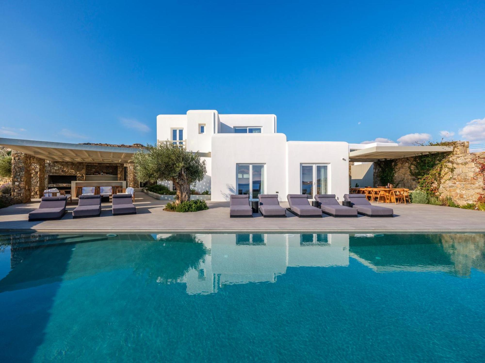 Blue Eye Grand Villa Mykonos Kalafati Exteriör bild