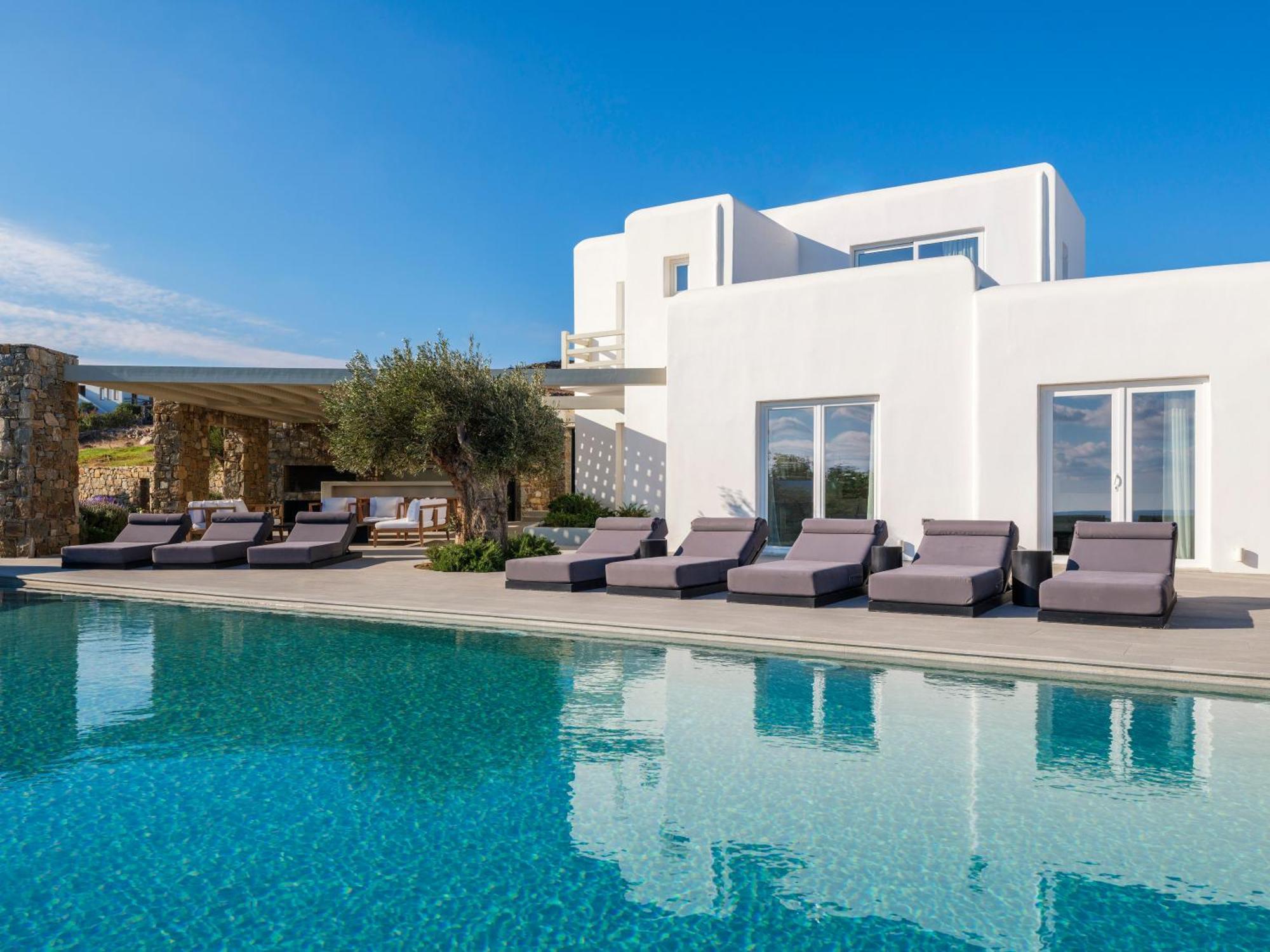Blue Eye Grand Villa Mykonos Kalafati Exteriör bild