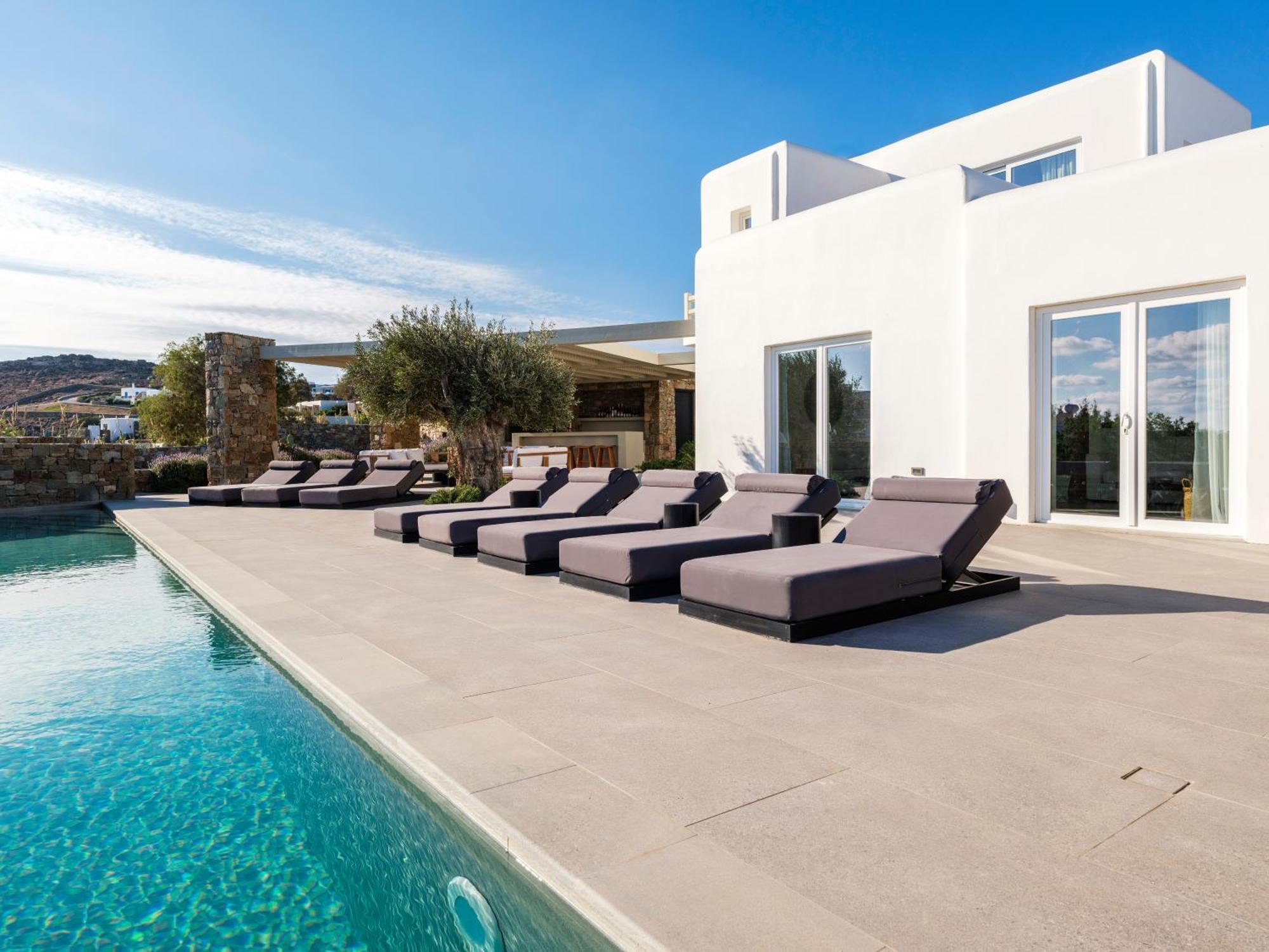 Blue Eye Grand Villa Mykonos Kalafati Exteriör bild