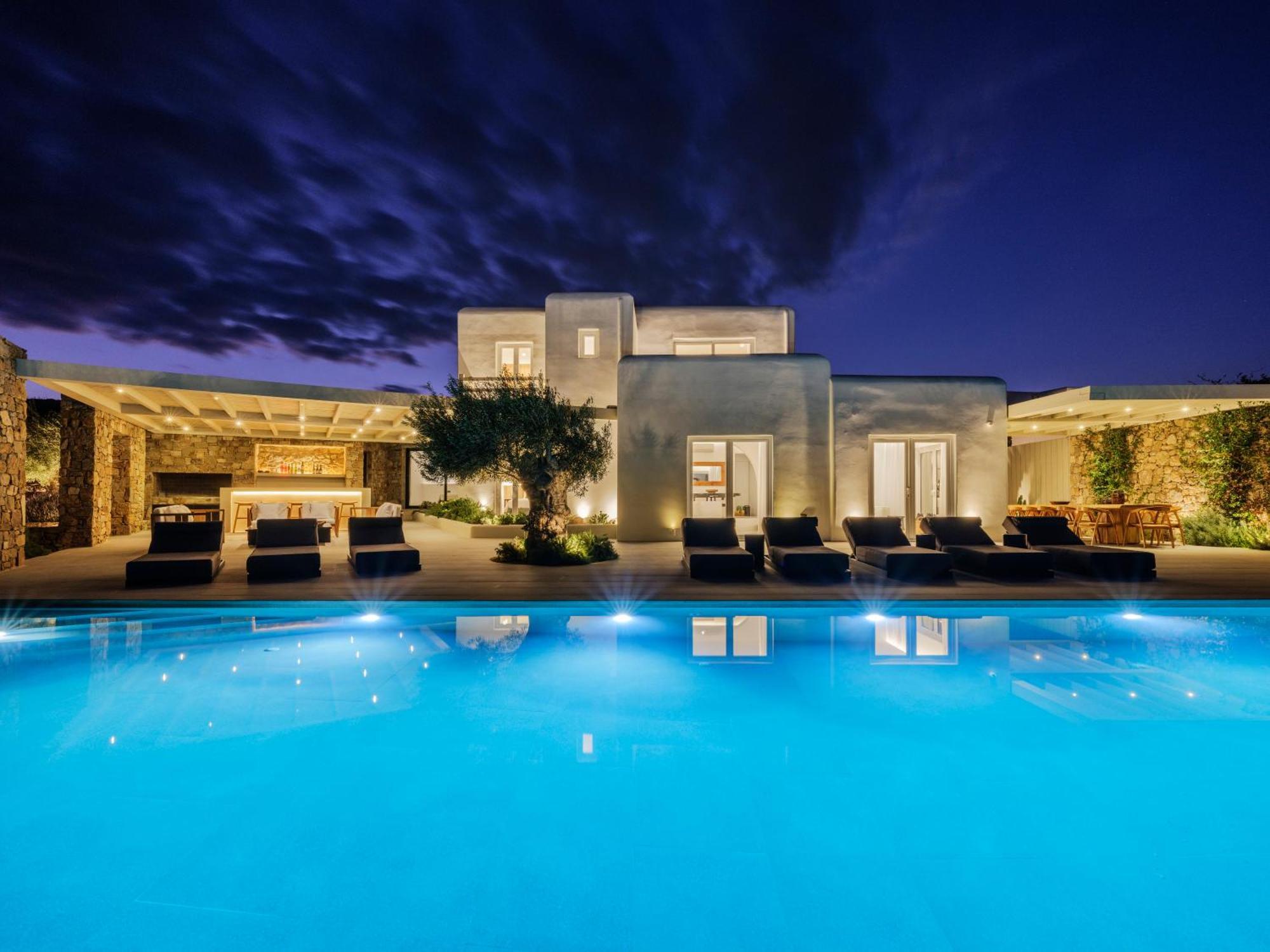 Blue Eye Grand Villa Mykonos Kalafati Exteriör bild