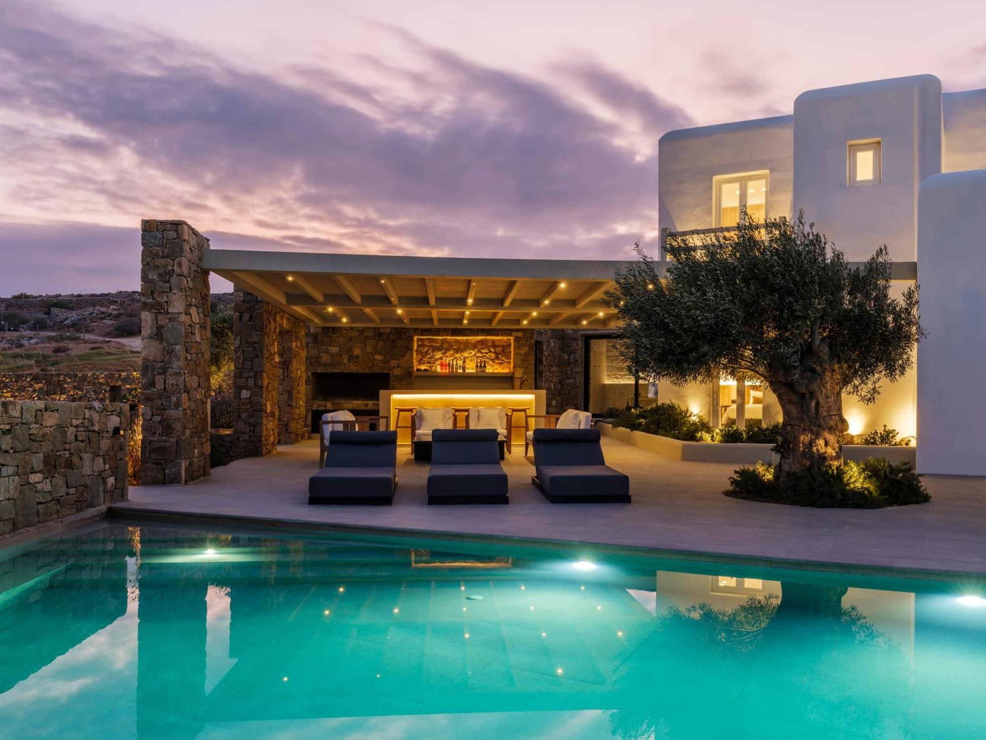 Blue Eye Grand Villa Mykonos Kalafati Exteriör bild
